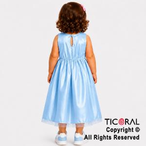 DISFRAZ PRINCESA LARGO CON BRETEL CELESTE TALLE 0